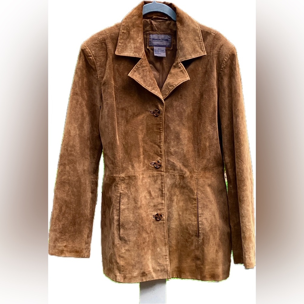 Women’s Tobacco Brown Suede Jacket Medium